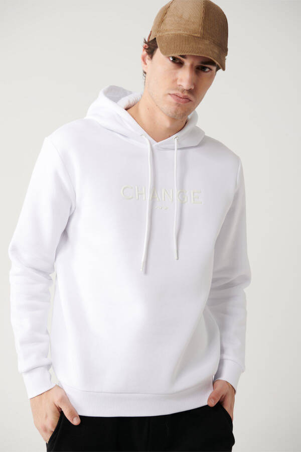 White Hooded Sweatshirt - 7