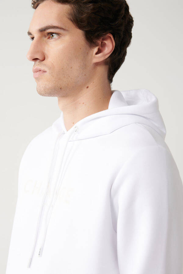 White Hooded Sweatshirt - 8