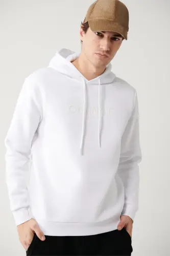 White Hooded Sweatshirt 