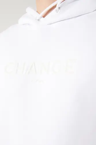 White Hooded Sweatshirt - 5