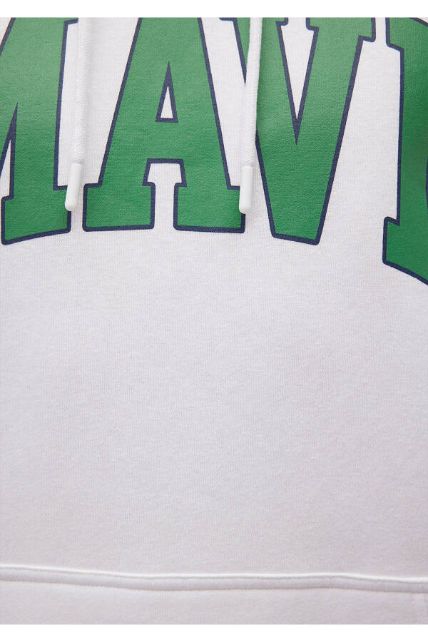 White Hoodie with Logo Print, 067149-620 - 6