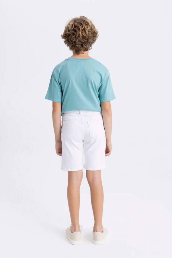 White Jean Shorts for Boys - 7