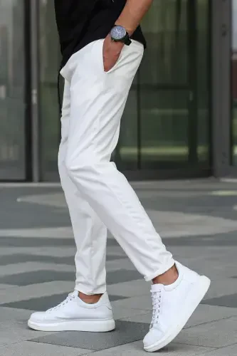 White Jogger Pants 4242-White - 3