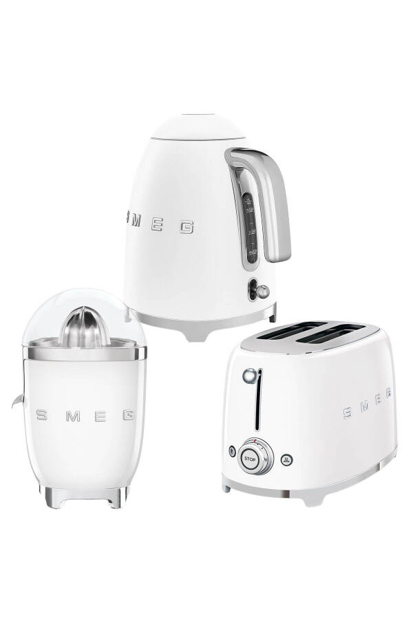 White Kettle, Toaster and Citrus Juicer Set - 2