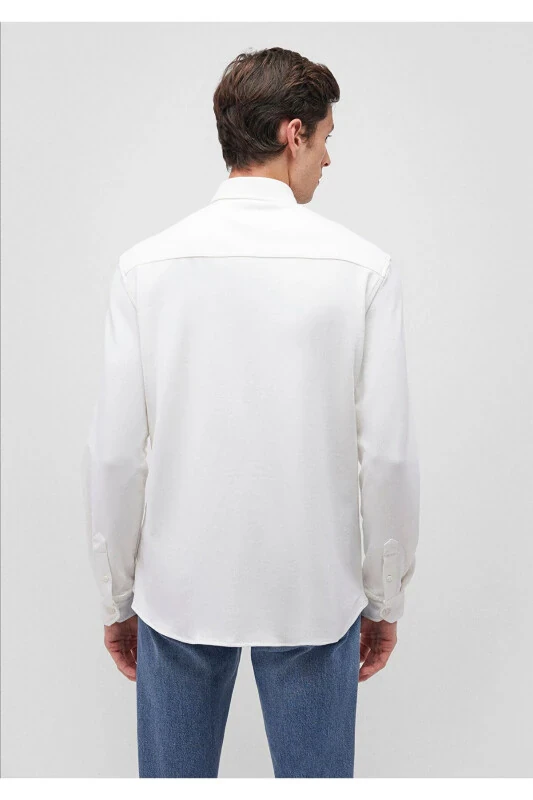 White Knitted Shirt Slim Fit / Narrow Cut 0211110-620 - MAVI