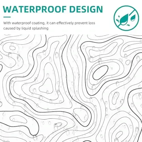 White Large Gaming Mouse Pad for Desk, Mat With Seamed Edges, Waterproof, Non-Slip Rubber Base, 31.5x11.8 Inch Keyboard Pad Computer Mat, Big XL Mousepad - 4