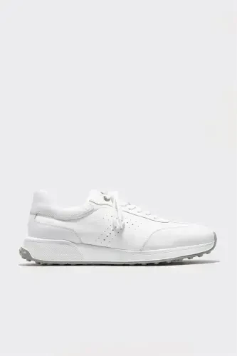 White Leather Men's Sneakers - ELLE (1)
