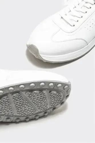White Leather Men's Sneakers - 4