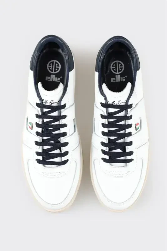 White Leather Men's Sneakers - 4