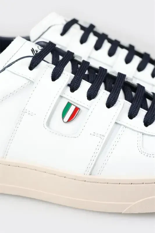 White Leather Men's Sneakers - 5