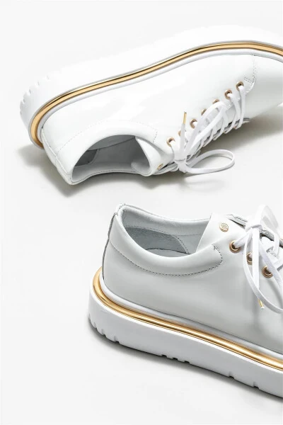 White Leather Men's Sneakers - 4