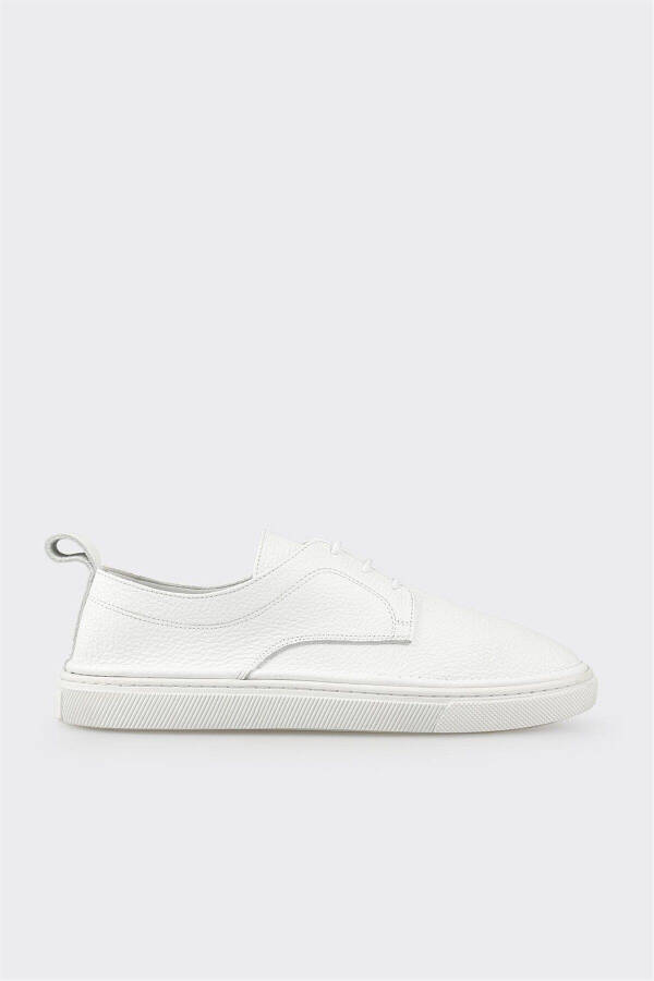 White Leather Women's Sneakers - 1