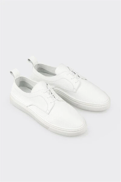 White Leather Women's Sneakers - ELLE (1)