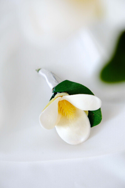 White Magnolia Nobility Bridal Flower - 4