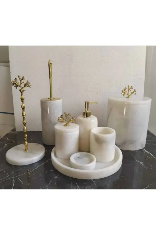 White Marble Bathroom Set - 2
