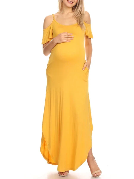 White Mark Women's Maternity Alexis Maxi Dress - Available in Plus Sizes - WHITE MARK