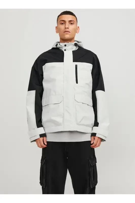 White Men's Jacket JCOHIKE LIGHT JACKET-Beige - 2