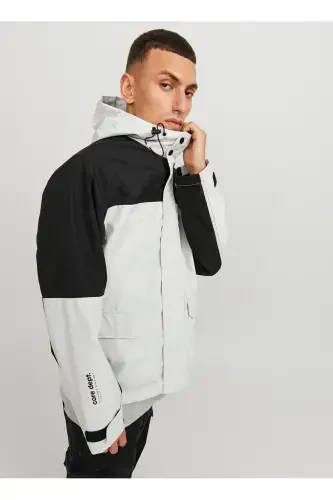 White Men's Jacket JCOHIKE LIGHT JACKET-Beige - 3