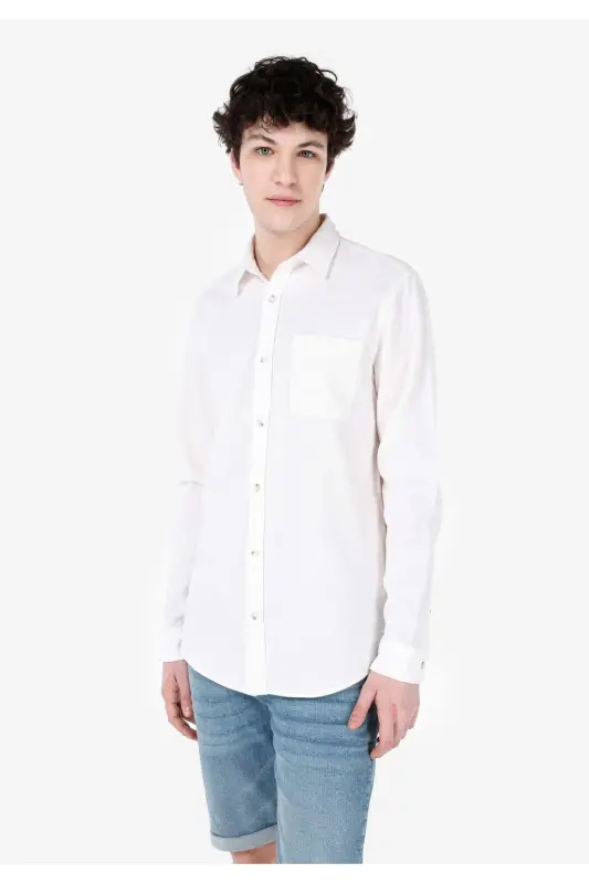 White men's shirt - 1