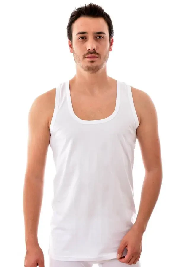 White Men's Tank Top - 4
