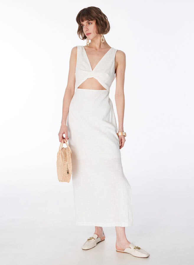 White midi dress for women - 1