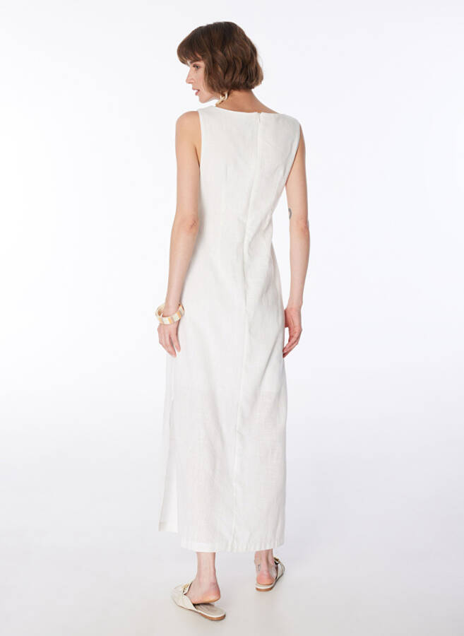 White midi dress for women - 5