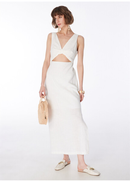 White midi dress for women - 6