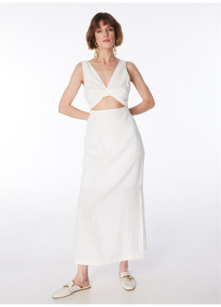 White midi dress for women - 7