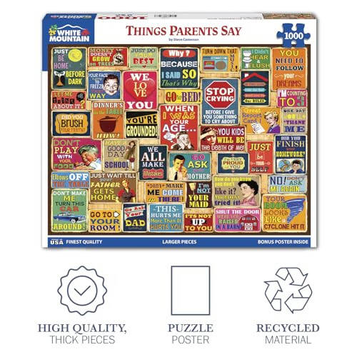 White Mountain - Things Parents Say, 1000 Piece Jigsaw Puzzle - 10