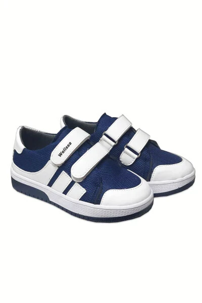 White Navy Anorak Kids' Sport Shoes - Modazone