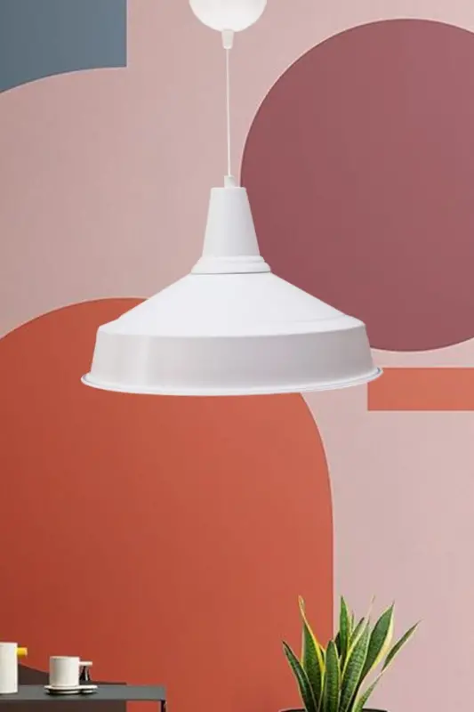 White Noble Single Chandelier Retro Pendant Lamp Patisserie Cafe Living Room Lounge Hall Chandeliers - White - BAMYUM