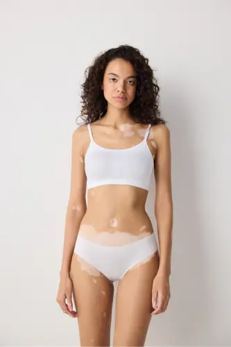 White Nu Basic Padded Seamless Wirefree Bra-White - 1