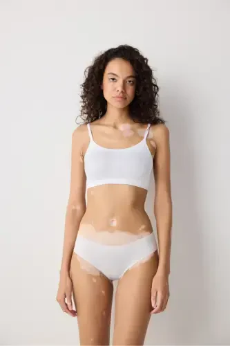 White Nu Basic Padded Seamless Wirefree Bra-White - 1