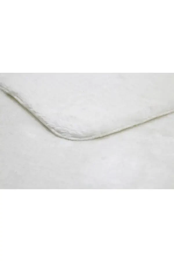 White Oval Shaggy Plush Soft Washable Non-Slip Dot Base Antibacterial Living Room Corridor Children Carpet - 5