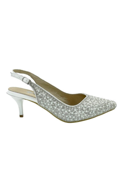 White Pearl Ballerina Wedding Shoes - 1