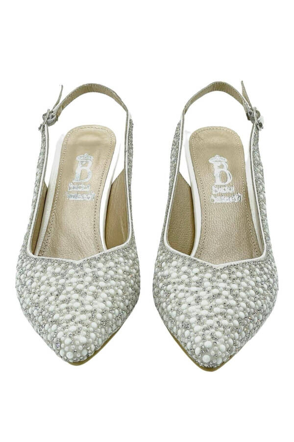 White Pearl Ballerina Wedding Shoes - 3