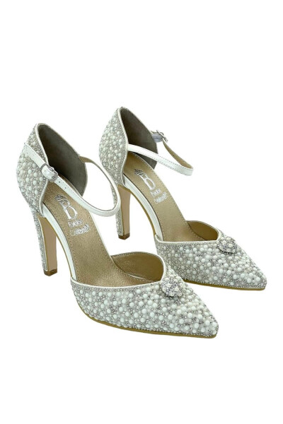 White Pearl Bridal Shoes - 1