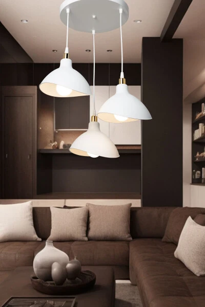 White Pendant Chandelier Bedroom Living Room Kitchen Corridor Lamp - AG LIGHTDESIGN