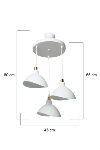 White Pendant Chandelier Bedroom Living Room Kitchen Corridor Lamp - AG LIGHTDESIGN (1)