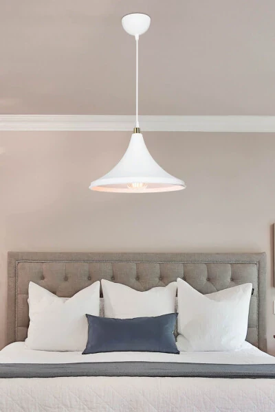 White Pendant Chandelier Bedroom Living Room Kitchen Corridor Lamp - Modazone