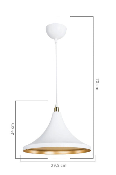 White Pendant Chandelier Bedroom Living Room Kitchen Corridor Lamp - 3