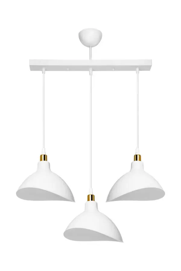 White Pendant Chandelier Kitchen Living Room Cafe Bar Bedroom Corridor Lamp 3-Tiered - 3