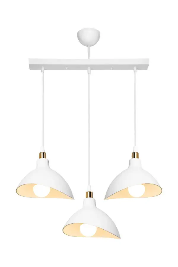 White Pendant Chandelier Kitchen Living Room Cafe Bar Bedroom Corridor Lamp 3-Tiered - 4