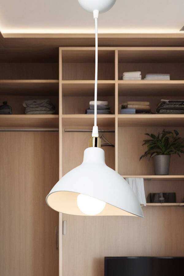 White Pendant Light Fixture Bedroom Living Room Kitchen Corridor Lamp - 5