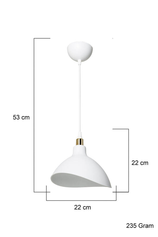 White Pendant Light Fixture Bedroom Living Room Kitchen Corridor Lamp - 7