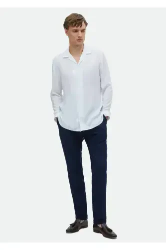 White Plain Regular Fit Woven Classic Shirt - RAMSEY (1)