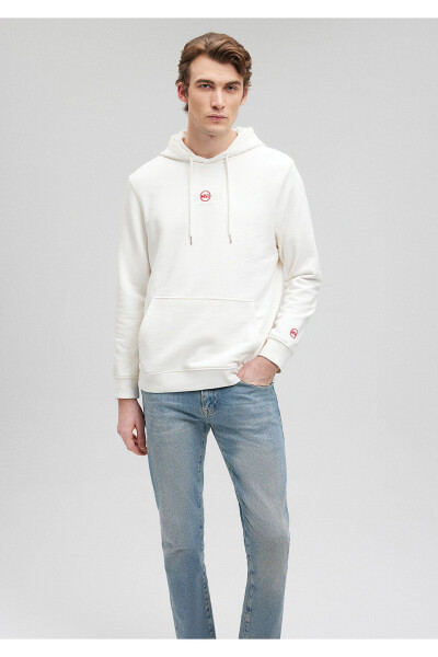 White Printed Hoodie 0s10077-70057 - 16