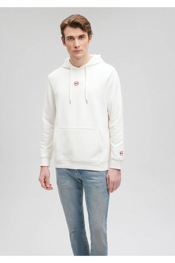 White Printed Hoodie 0s10077-70057 - 17