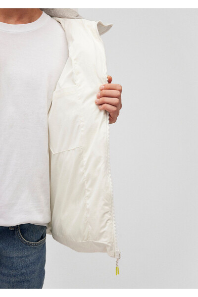 White puffer jacket with hood (0110211-71621) - 7