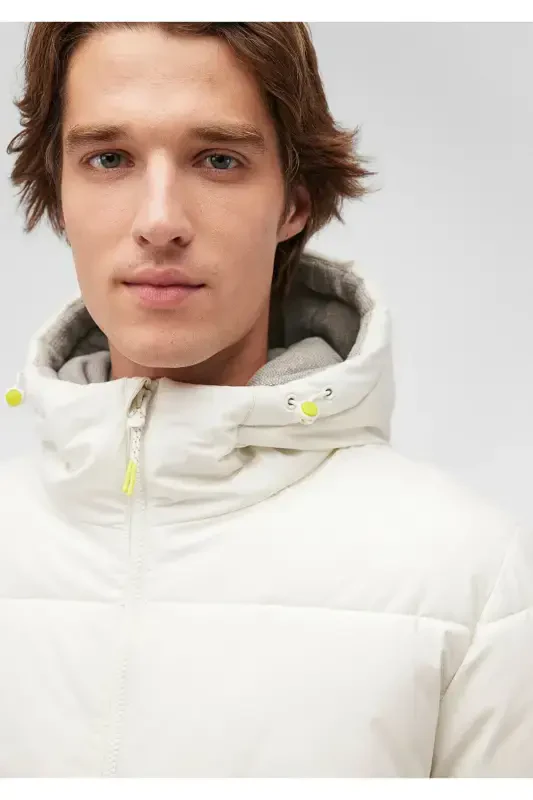 White puffer jacket with hood (0110211-71621) - 8